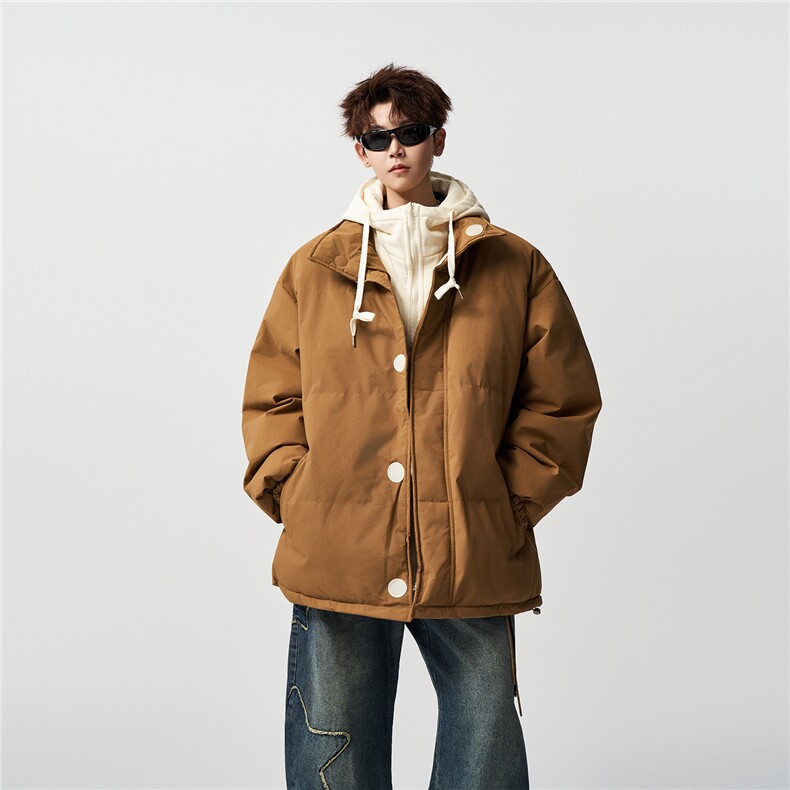 有长图冬季复古假两件羽绒棉衣服男宽松连帽棉袄外套MF00827/P100,男装棉衣,电商B316