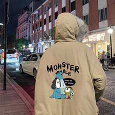 MM48074-P130冬季大毛领棉衣男士大码加厚棉袄男棉服，男装棉衣，电商A040