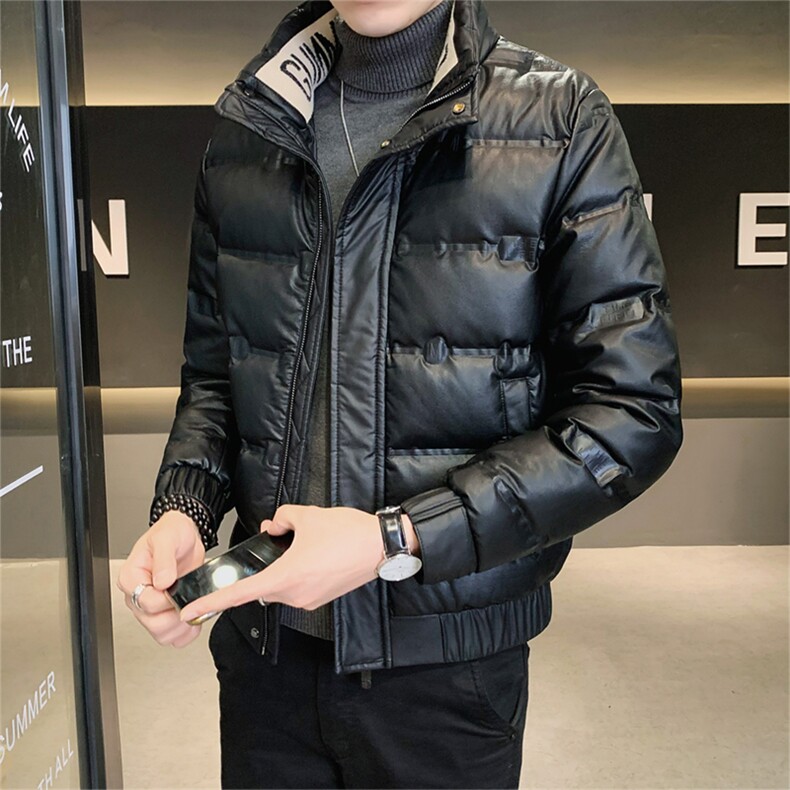 店主风羽绒服男2025冬款PU皮外套立领保暖上衣B317/PY501/P155,男装羽绒服,电商B317