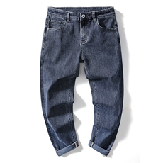 复古宽松蓝色牛仔裤男士春季款直筒高街潮牌休闲长裤子Z6621-P45，男装牛仔裤，星座509