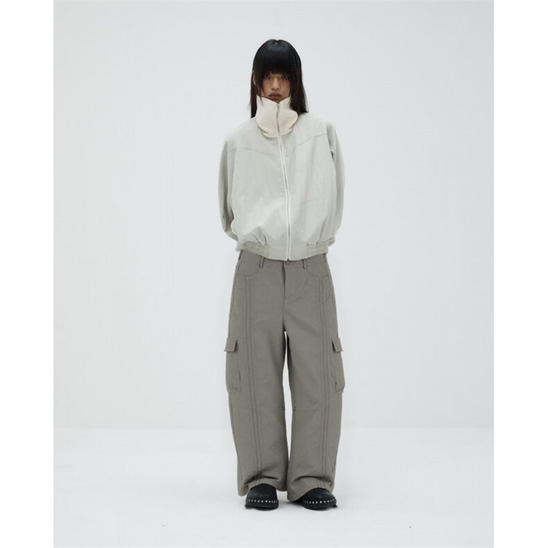 2025秋上新户外机能风工装男女宽松弯刀版型口袋结构分割运动长裤,男装工装外套,星座112A