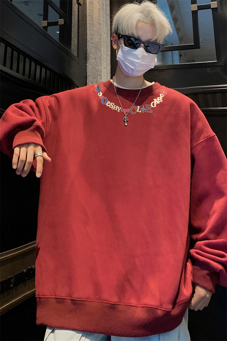 ！圆领卫衣男装港风长袖t恤男外套男WY544-特P23,男装T恤,电商B371