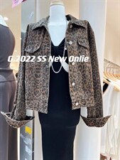 豹纹牛仔外套均码现货，其它，G