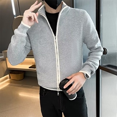 痞帅针织夹克外套男春秋新款韩版潮流修身立领拉链毛衣开衫S701，男装针织衫/毛衣，星座1116A-2（原606A-1）