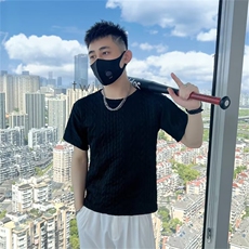 麻花辫短袖t恤男夏季薄款新款内搭春秋季针织打底衫T213，男装T恤，星座1116A-2（原606A-1）
