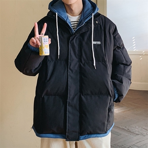 冬季宽松/假两件连帽休闲外套潮加厚棉衣XZ102B-1M6628-P110图片