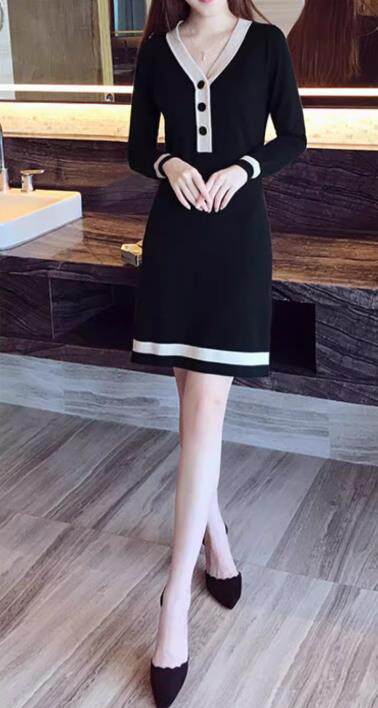 2025年秋季时尚百搭通勤简约休闲连衣裙，女装连衣裙，哲奥羊绒