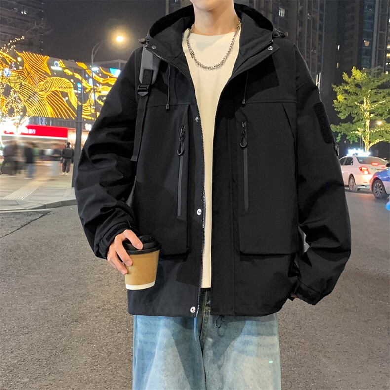春款现货中性风三防户外夹克男连帽冲锋衣外套DSA157B-J127-P65,男装夹克,电商A157B