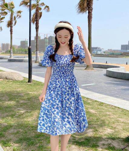 现货印花连衣裙出游，女装连衣裙，TOP.1