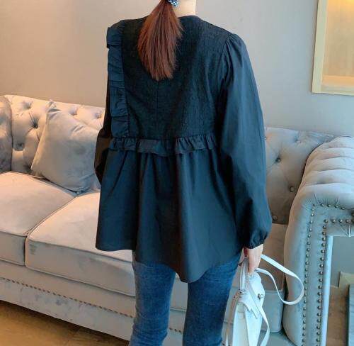 秋装新款花边拼接小衫，其它，8+9