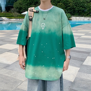 抖音得物供货 潮牌复古水洗半袖港风纯棉短袖T恤 1511-P58 控价78图片