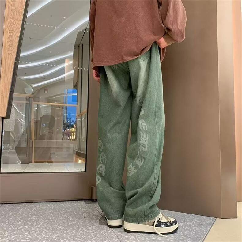 牛仔裤男春季潮大码休闲裤子高街N5088P50,男装牛仔裤,星座1116-2