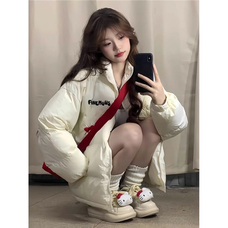 冬季百搭加厚羽绒服女大2025新款初中高中大学生中长款棉服外套,男装羽绒服,星座506A