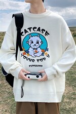 ！2023秋冬新款男士小羊刺绣毛衣潮牌针织衫外套M317P78，男装针织衫/毛衣，电商B220