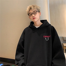 连帽卫衣男加厚宽松休闲简约加绒上衣帽衫D328-WY23118-P50特，男装卫衣，电商D328