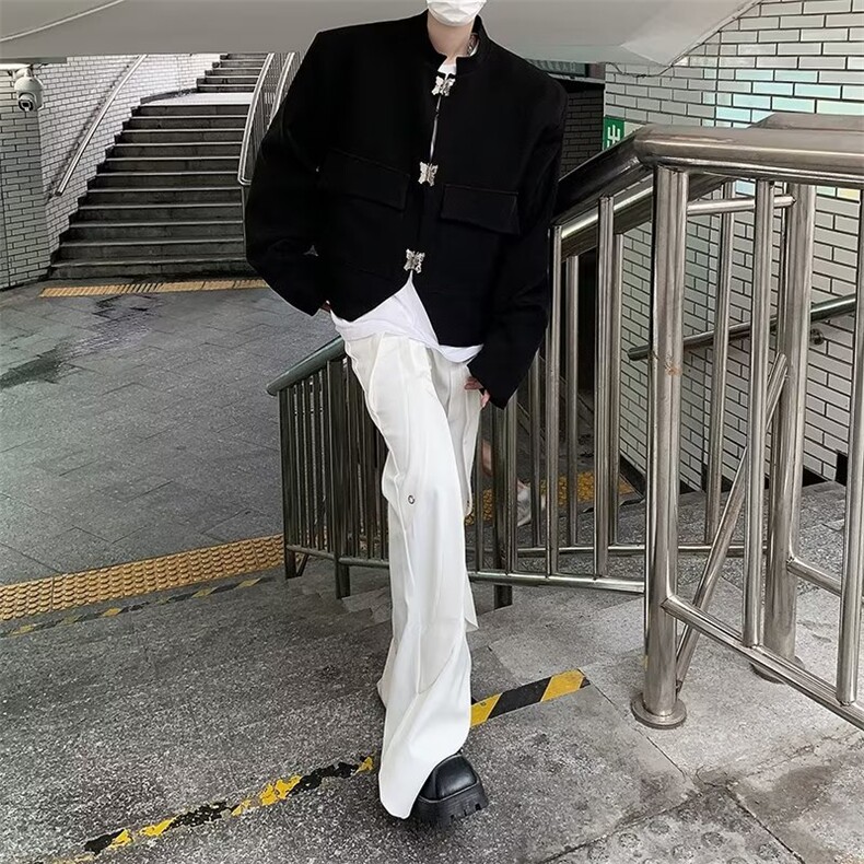 秋季青春流行男夹克文艺潮外套有垫肩Y167P65,男装夹克,星座1116-2