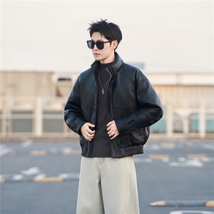 标50绒 皮羽绒服男士立领短款外套 8529-P235(控券后318)图片