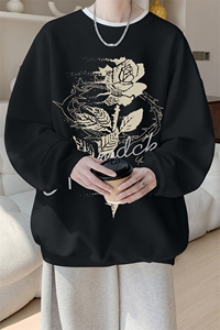 已注册/华棉内景春秋潮青年宽松圆领卫衣男WY00634/P35加绒P45图片