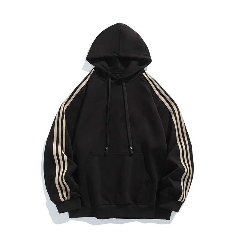 潮流休闲三条杠大码纯色休闲运动连帽卫衣内搭W4604-P50【特价】,男装卫衣,电商A007