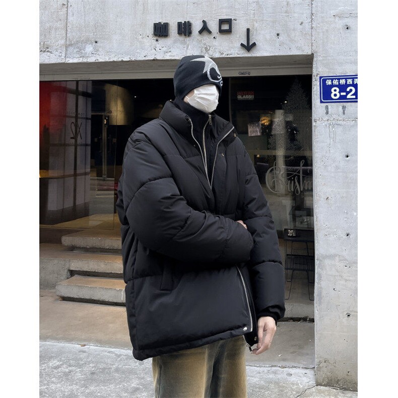 【有货】DM8144-P85冬季炸街立领加厚棉服男士假两件保暖潮流棉衣图片