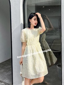 提花重工艺设计连衣裙,女装连衣裙,天使公主