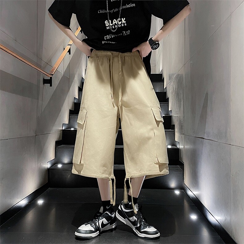 2022夏季工装大口袋五分裤子新款韩版宽松休闲中裤K3681-P30,男装休闲裤,星座512-2