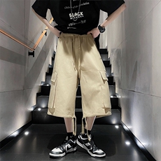 2022夏季工装大口袋五分裤子新款韩版宽松休闲中裤K3681-P30，男装休闲裤，星座512-2