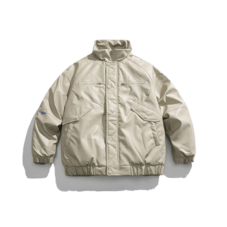 2025冬季新款男装日系潮牌纯色宽松休闲棉服加厚皮外套MY19-F159,男装棉衣,电商A101（原外27）