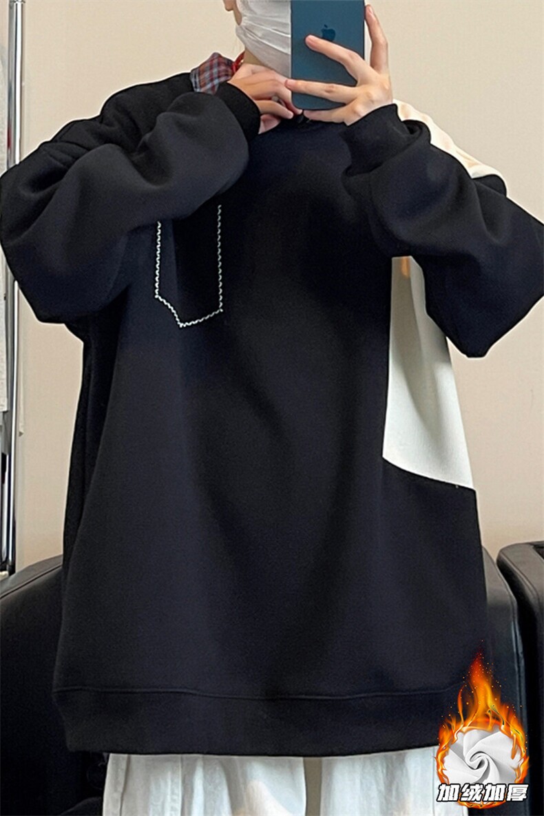 2024HW24653加绒女模自拍真超绒圆领卫衣M-5XHW24905-特P40,男装卫衣,电商A022