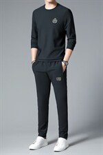 SXL9632秋季2023年新款男士长袖长裤修身休闲时尚卫衣套装P155，男装休闲套装，电商B360