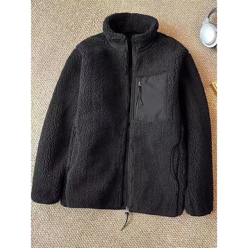 高品秋冬立领羊羔绒外套摇粒绒夹克加厚保暖舒适男女款A1181-P80,男装夹克,星座1505