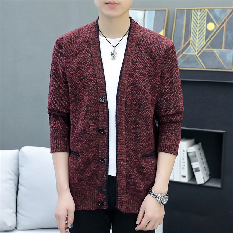 数据款秋冬季新款男士休闲V领毛衣外套百搭加绒夹克8831-P33元,男装针织衫/毛衣,星座1706
