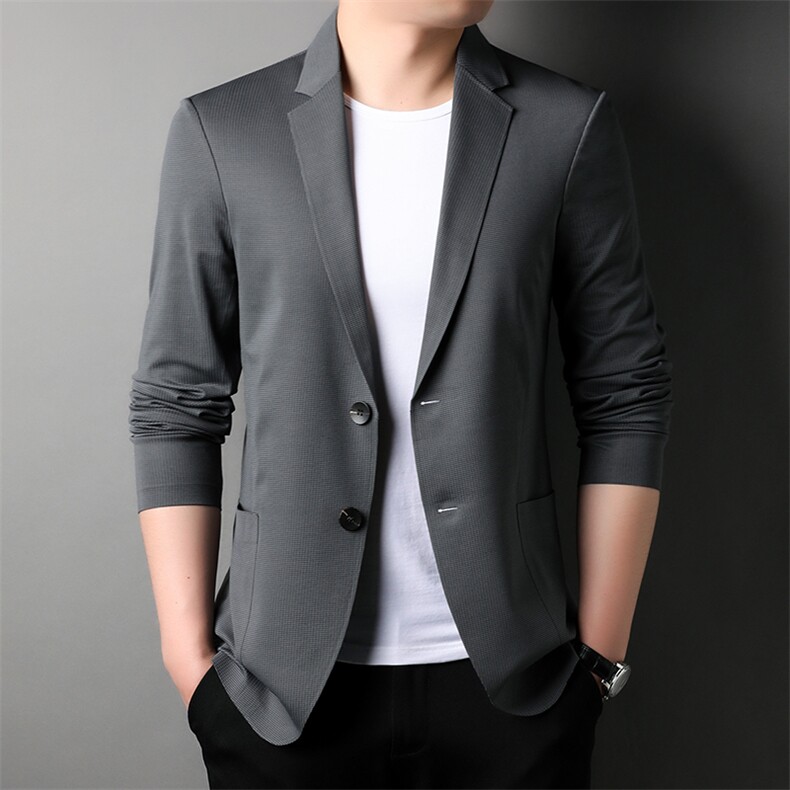 春季新款西装男西服简约外套西服商务休闲小西装单西图片
