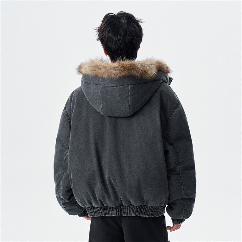 男女款加绒加厚保暖羽绒服冬季复古座山雕外套XZ309Y95721P278,男装羽绒服,星座309（原A406）