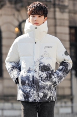 现货外贸侧飞图立领光板团体服班服宽松韩版情侣学生外套羽绒服，男装羽绒服，星座301D-5(原星座1415）