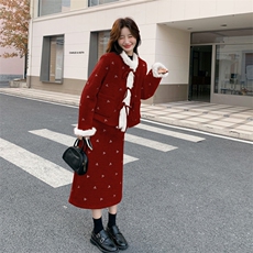 25冬季新品小香风羽绒毛呢套装6562-P305-K458，女装套装/套裙，2C317