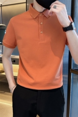 常年款品牌质量纯色光版翻领短袖polo衫男夏季t恤修身T0257-特P40，男装T恤，电商D342