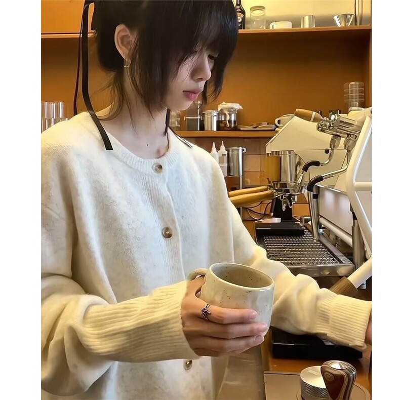 针织开衫宽松长袖外套男女韩版百搭上衣春秋季外搭毛衣LD0500-P55图片