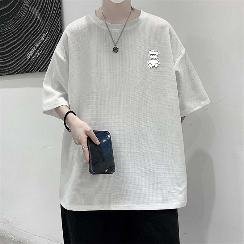 华夫格t恤男短袖男大码五分袖 大皂风 HT73292-P22图片