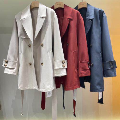 一手长韩版时尚风衣，女装风衣，露彩