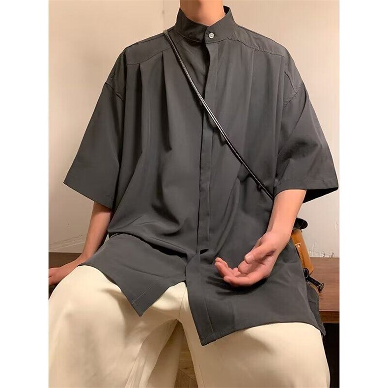 CLH29-P28美式复古衬衫男长袖春秋季潮牌格子衬衣宽松休闲外套，男装衬衫，星座1503-1