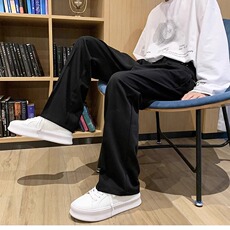 轻熟风休闲西裤男夏季垂感冰丝裤子宽松直筒西装长裤K088，男装休闲裤，星座1116A-1（原606A）