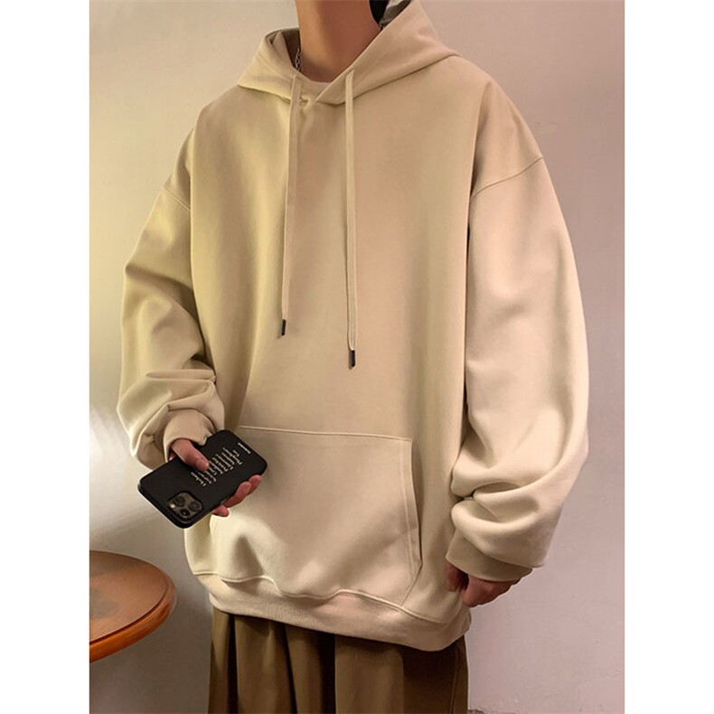 港风新款大码340克重磅华棉复合休闲连帽卫衣-W4253-P38【特价】图片