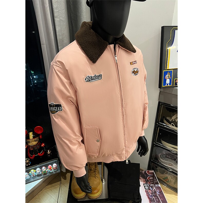 港风大码款宽松翻领加厚保暖棉服外套潮XZ213-MY9355-P148控168,男装棉衣,星座213