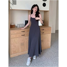 春夏季新款吊带背心连衣裙大码胖mm宽松外穿内搭百搭打底过膝长裙，男装背心/马甲，星座506A
