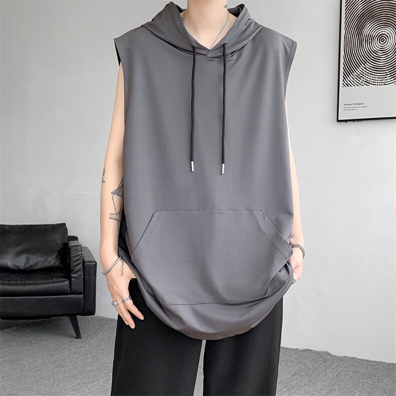 M-8XL特大码冰丝速干连帽背心男篮球运动无袖健身服坎肩TDX315P35,男装背心/马甲,电商D206-1