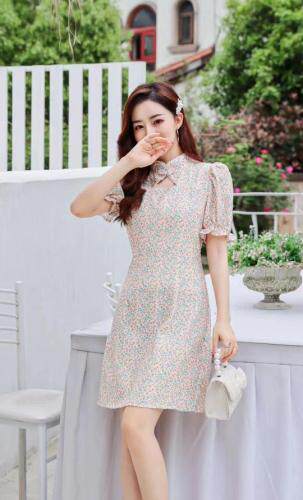 【现货】夏季新款碎花改良旗袍，女装婚纱/旗袍/礼服，芷炫