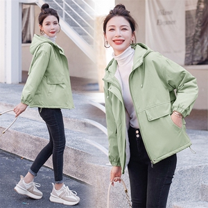 现货！！2023冬季新款加绒加厚外套女连帽小个子棉衣宽松派克棉服图片