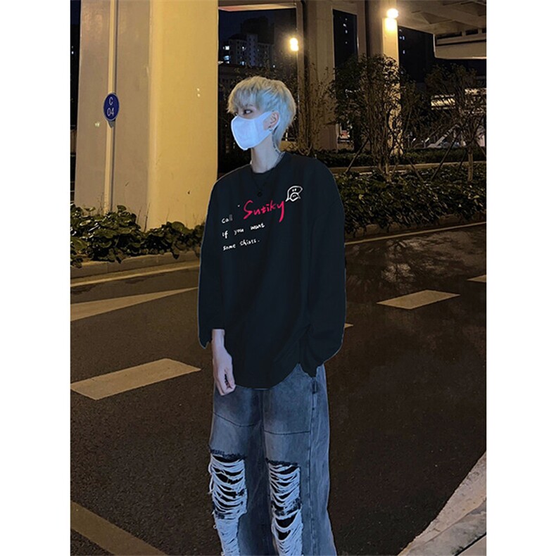 23印花长袖T恤男打底衫,男装T恤,星座310A-4