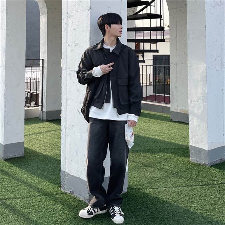 816B-JK106-P110春季韩版男士短款翻领休闲拉链外套韩设计款潮,男装夹克,星座816B